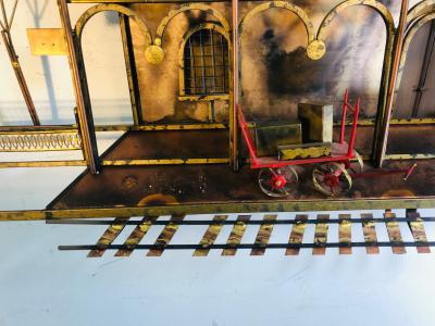 Curtis Jer Rare Curtis Jere Brutalist Train Station Wall Sculpture