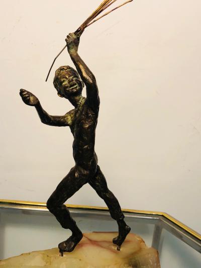 Curtis Jer Rare Model of Sculpture of Boy Holding Balloons by Curtis Jere