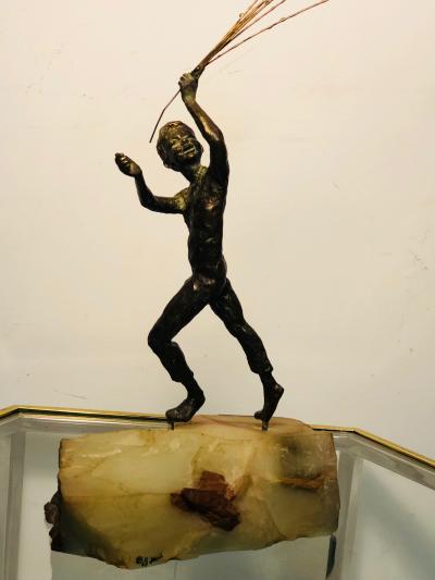 Curtis Jer Rare Model of Sculpture of Boy Holding Balloons by Curtis Jere