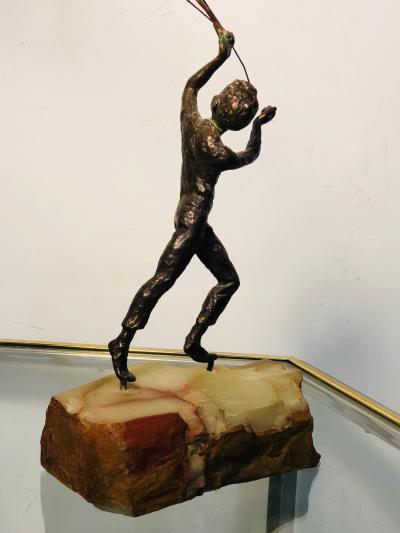 Curtis Jer Rare Model of Sculpture of Boy Holding Balloons by Curtis Jere