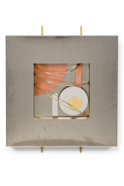 Curtis Jer Set 4 Stainless Steel Brass Copper Wall Sculptures Curtis Jere