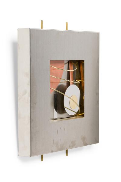Curtis Jer Set 4 Stainless Steel Brass Copper Wall Sculptures Curtis Jere