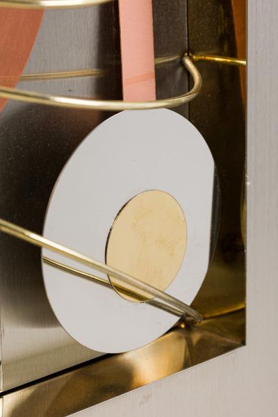 Curtis Jer Set 4 Stainless Steel Brass Copper Wall Sculptures Curtis Jere