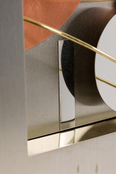 Curtis Jer Set 4 Stainless Steel Brass Copper Wall Sculptures Curtis Jere