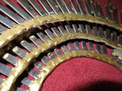 Curtis Jer Stunning C Jere Style Brutalist Starburst Nail Wall Sculpture Mid Century 1970s