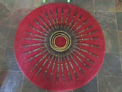 Curtis Jer Stunning C Jere Style Brutalist Starburst Nail Wall Sculpture Mid Century 1970s