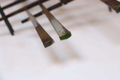 Curtis Jer Vintage Brutalist Abstract Freestanding Metal Nail Art Sculpture