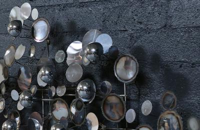 Curtis Jer Vintage Californian Modern Raindrop Chrome Sculpture by Curtis Jere