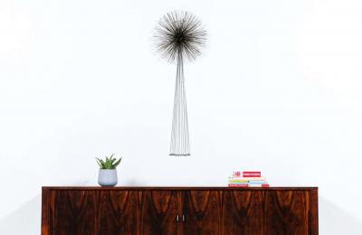 Curtis Jer Vintage Curtis Jere Brass Steel Wall Hanging Spray Sculpture for Artisan House