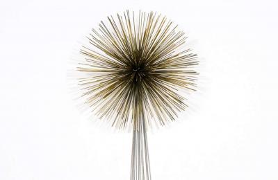 Curtis Jer Vintage Curtis Jere Brass Steel Wall Hanging Spray Sculpture for Artisan House