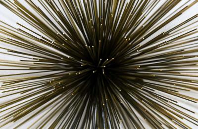 Curtis Jer Vintage Curtis Jere Brass Steel Wall Hanging Spray Sculpture for Artisan House