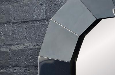 Curtis Jer Vintage Curtis Jere Faceted Chrome Geometric Mirror for Artisan House