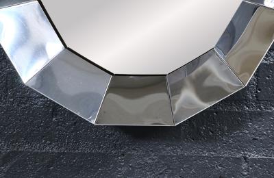 Curtis Jer Vintage Curtis Jere Faceted Chrome Geometric Mirror for Artisan House