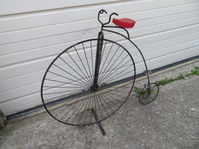 Curtis Jer Whimsical Signed Curtis Jere bicycle Highwheeler Table Wall Sculpture