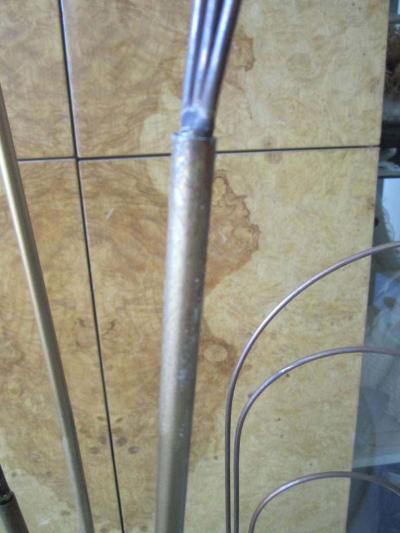 Curtis Jer Wonderful C Jere Brass Trumpet Vine Tall Floor Sculpture Kinetic Mid century