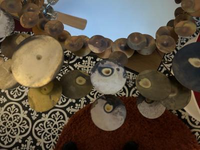 Curtis Jer Wonderful Curtis Jere Brass Raindrops Mirror Mid Century Modern