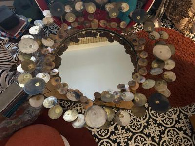 Curtis Jer Wonderful Curtis Jere Brass Raindrops Mirror Mid Century Modern