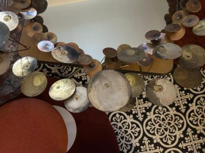 Curtis Jer Wonderful Curtis Jere Brass Raindrops Mirror Mid Century Modern