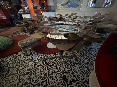 Curtis Jer Wonderful Curtis Jere Brass Raindrops Mirror Mid Century Modern