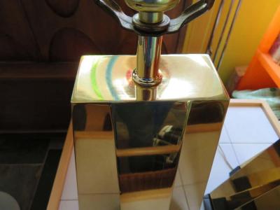 Curtis Jer Wonderful Pair of Curtis Jere Style Brass Table Lamps Mid Century Modern