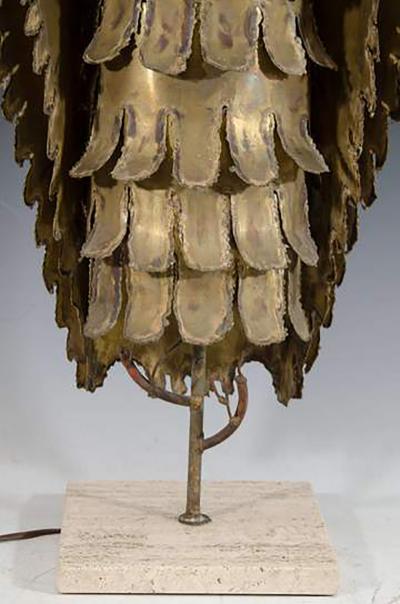 Curtis Jere Abstract Brutalist Owl Table Lamp by Curtis Jere