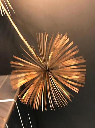 Curtis Jere Beautiful Brass Curtis Jere Pom Pom Wall Sculpture