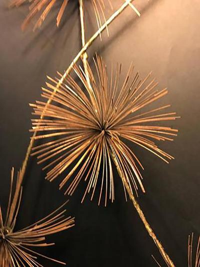 Curtis Jere Beautiful Brass Curtis Jere Pom Pom Wall Sculpture