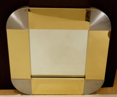 Curtis Jere Curtis Jere Brass Steel Mirror