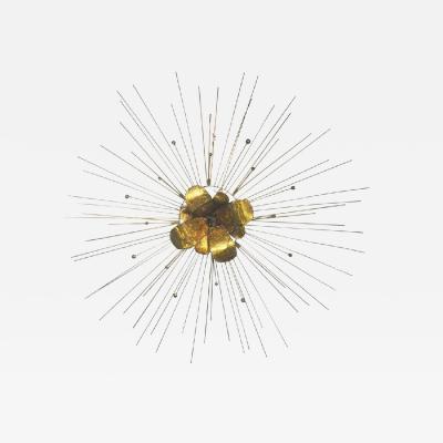 Curtis Jere Fantastic Curtis Jere Wall Mounted Sculpture with Flower Design