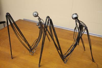 Curtis Jere Male and Female Abstract Sculptures