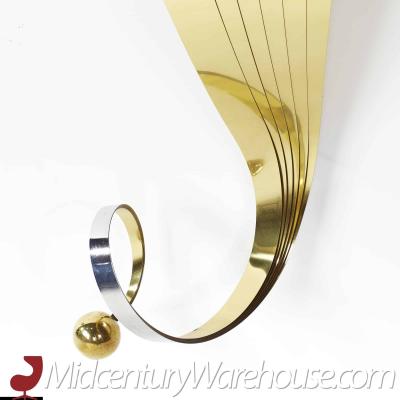 Curtis Jere Mid Century Signed Brass Wall Sculpture