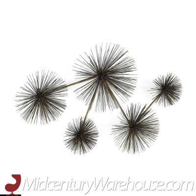 Curtis Jere Mid Century Urchin Brass Wall Sculpture