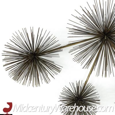Curtis Jere Mid Century Urchin Brass Wall Sculpture