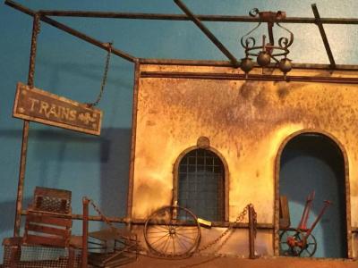 Curtis Jere Signed Curtis Jere Nostalgic Era Train Station Wall Sculpture