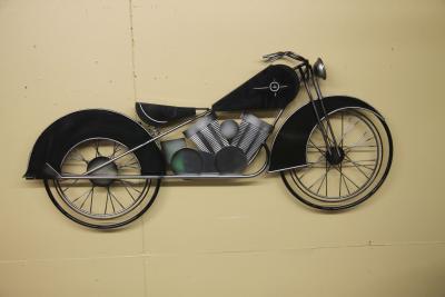 Curtis Jere Wall Hanging Motorcycle Sculpture
