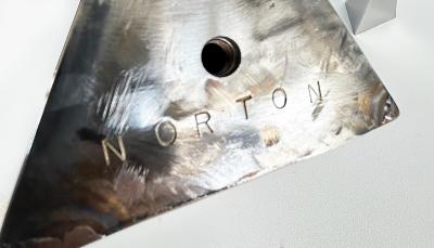 Curtis Norton Sculptural Hand made Stainless Steel Freeform Candlesticks by Curtis Norton