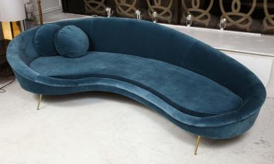 Curved Italian Sofa in the manner of Federico Munari