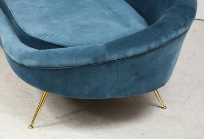 Curved Italian Sofa in the manner of Federico Munari