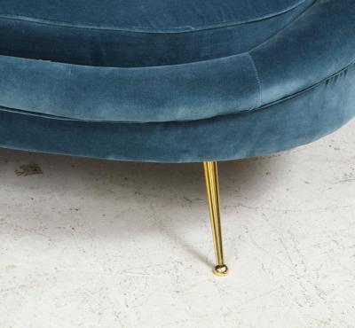 Curved Italian Sofa in the manner of Federico Munari