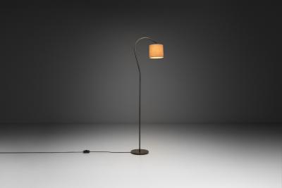 Curved Metal Floor Lamp Europe First half of the 20th Century