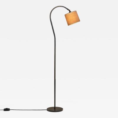 Curved Metal Floor Lamp Europe First half of the 20th Century