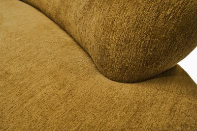 Curved Sofa in Earth Toned Upholstery United States 1980s