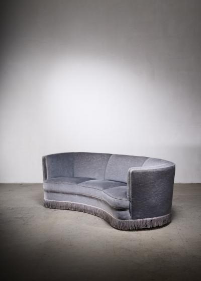 Curved sofa with fringes Denmark