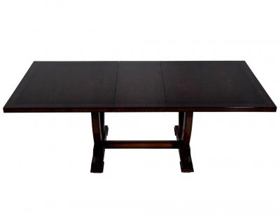 Custom Art Deco Inspired Flamed Mahogany Dining Table High Gloss