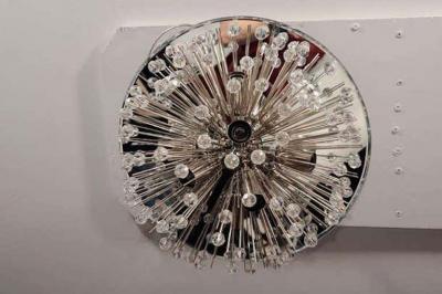 Custom Austrian Snowflake Crystal Flush Mount