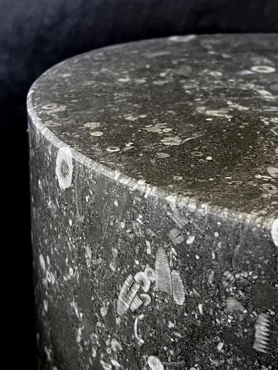 Custom Belgian Bluestone Cylindrical Column Pedestal