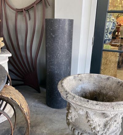 Custom Belgian Bluestone Cylindrical Column Pedestal