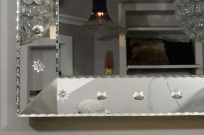 Custom Beveled Ponti Mirror with Pie Crust Edge