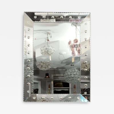 Custom Beveled Ponti Mirror with Pie Crust Edge