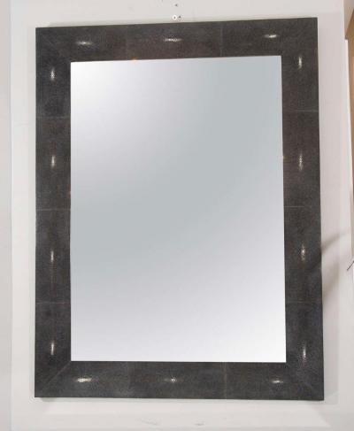 Custom Black Shagreen Mirror